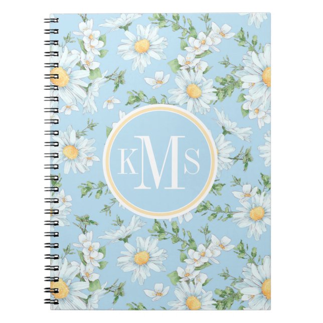Carnet Motif du jardin fleuri Pastel Daisy (Devant)
