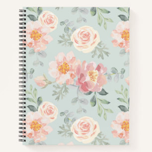 Carnet Motif du jardin rose Rose Rose Pastel