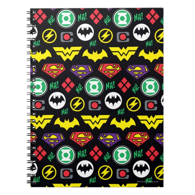 Carnet Motif du logo de la ligue de justice de Chibi (Devant)
