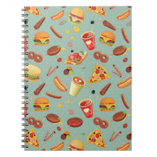 Carnet Motif élégant d'aliments de préparation rapide
