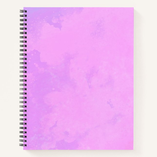 Carnet Motif élégant d'effet de nuage de tempête Rose  (Devant)