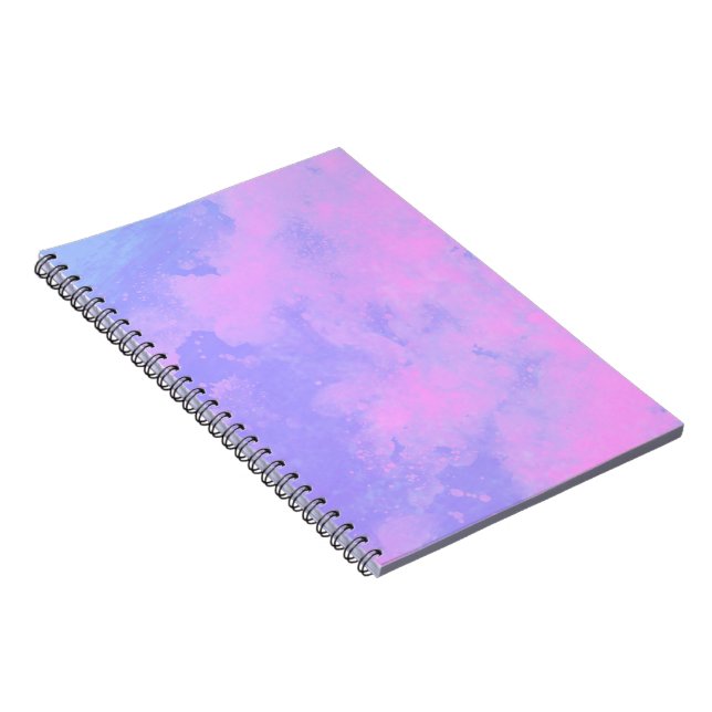 Carnet Motif élégant d'effet de nuage d'orage Rose violet (Côté Droit)