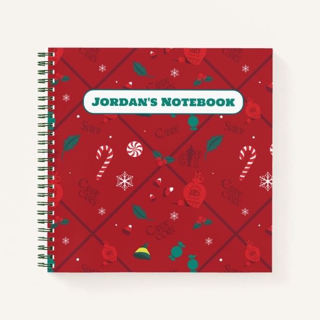 Carnet Motif Elf Candy Checker (Devant)