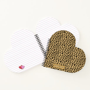 Carnet Motif Empreinte de léopard personnalisé