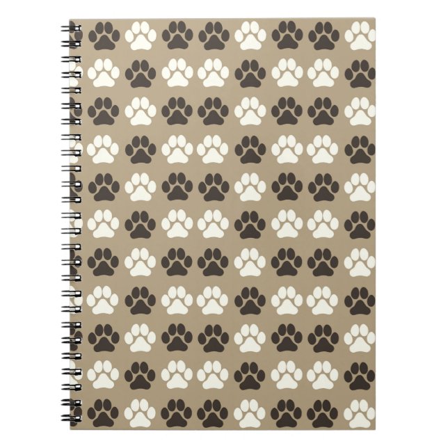 Carnet Motif Empreinte de Patte Terreux de Sable (Devant)