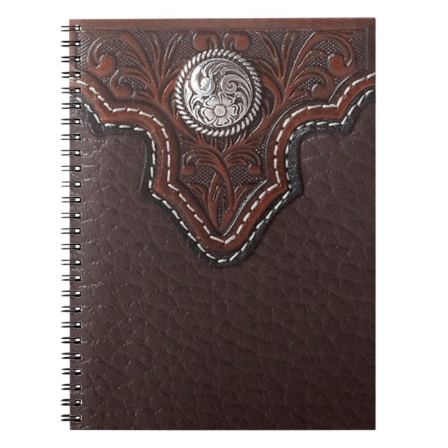 Carnet motif en cuir à outils (Devant)