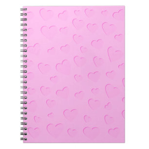 Carnet Motif en forme de coeur coupé rose