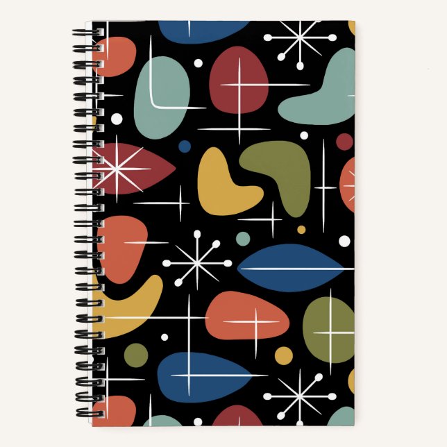 Carnet Motif en forme d'étoile de style Mid Century Moder (Recto)
