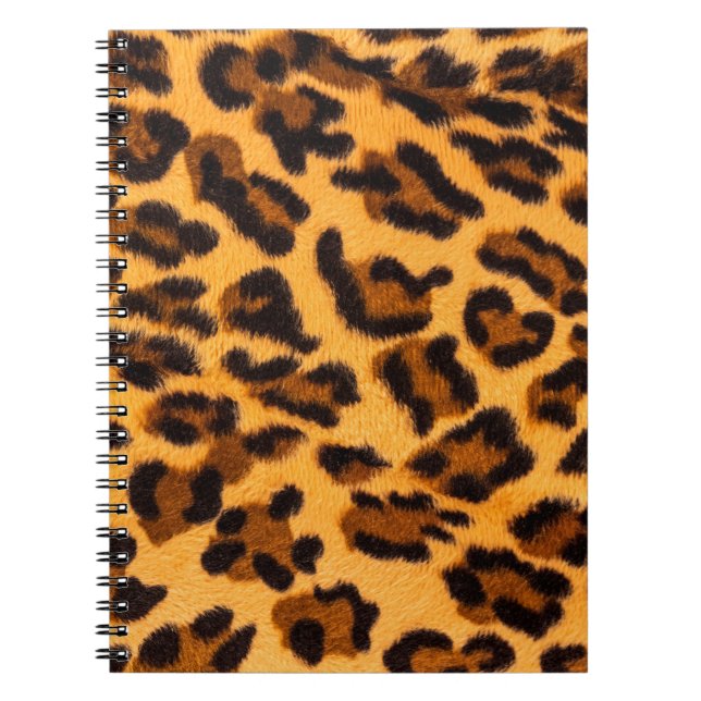 Carnet Motif en fourrure de léopard (Devant)