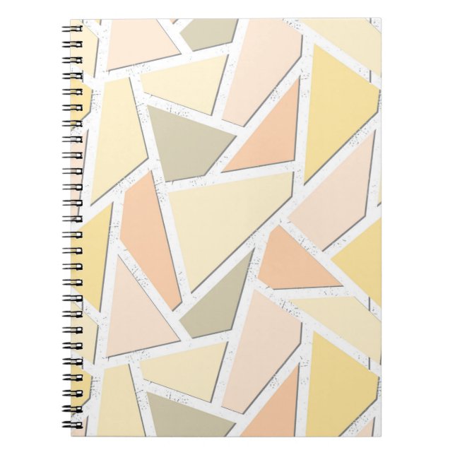 Carnet Motif en mosaïque jaune citron (Devant)