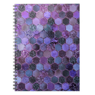 Carnet Motif en nid d'abeille de luxe Parties scintillant