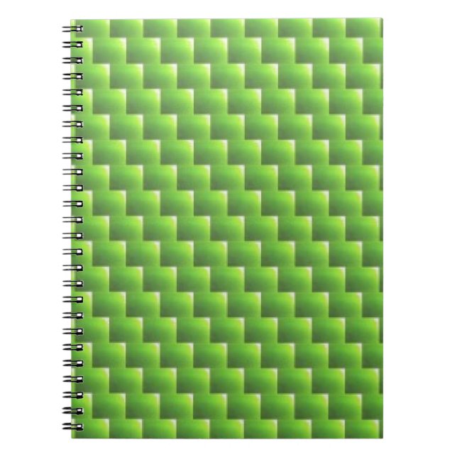 Carnet motif en osier vert clair, artisanat d'été du prin (Devant)