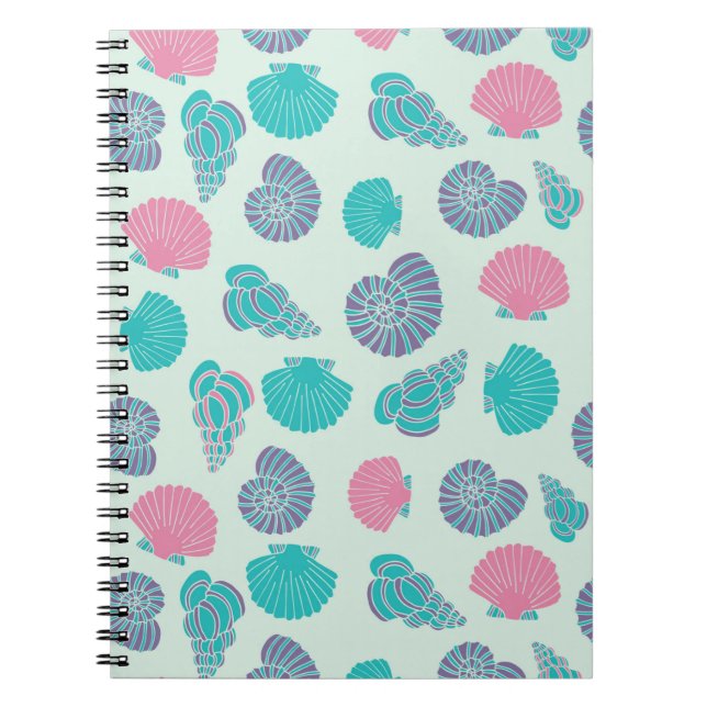 Carnet Motif en pastel 1 de coquillage (Devant)