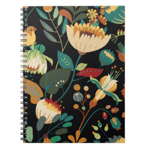 Carnet Motif en textile floral sans couture. Imaginaire f