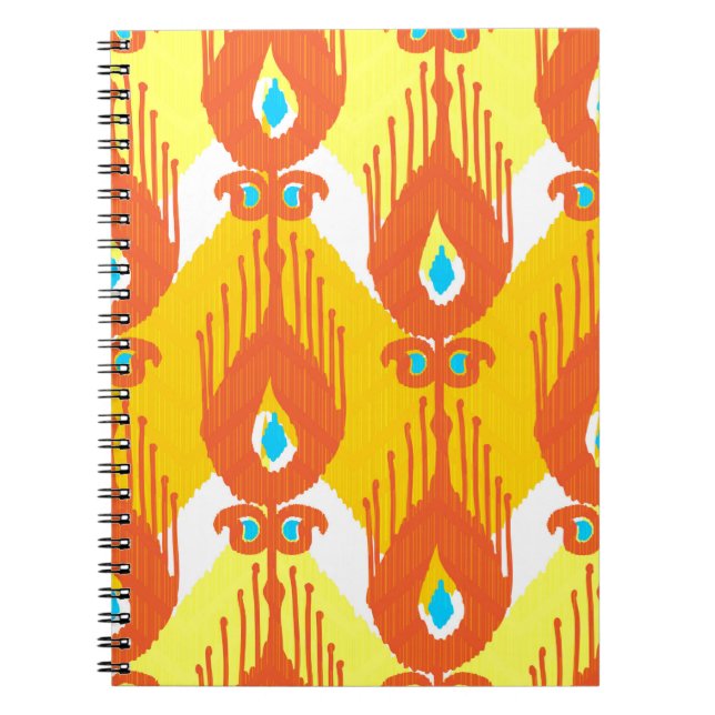 Carnet Motif en tissu Ikat (Devant)