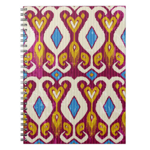Carnet Motif en tissu ikat traditionnel