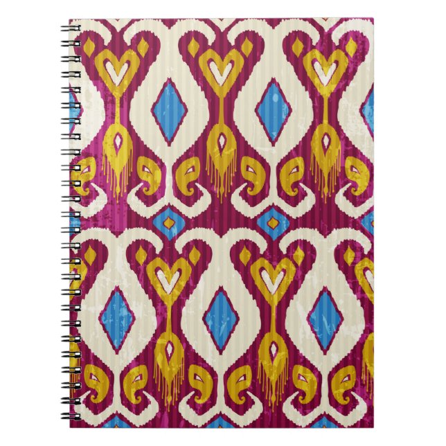 Carnet Motif en tissu ikat traditionnel (Devant)