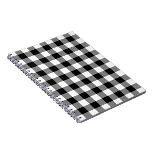 Carnet Motif En vichy noir et blanc