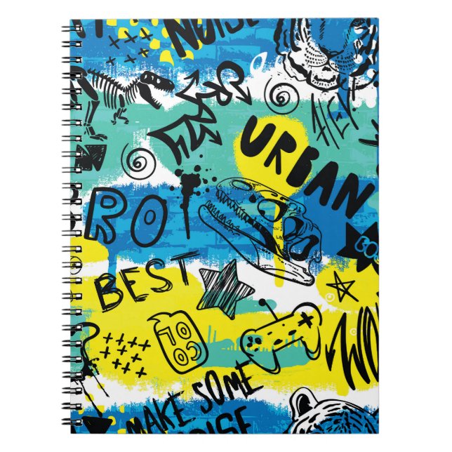 Carnet Motif Enfants Dessinés à la Main Monstre (Devant)
