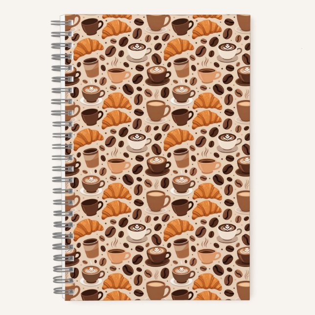 Carnet Motif esthétique de café moderne (Recto)
