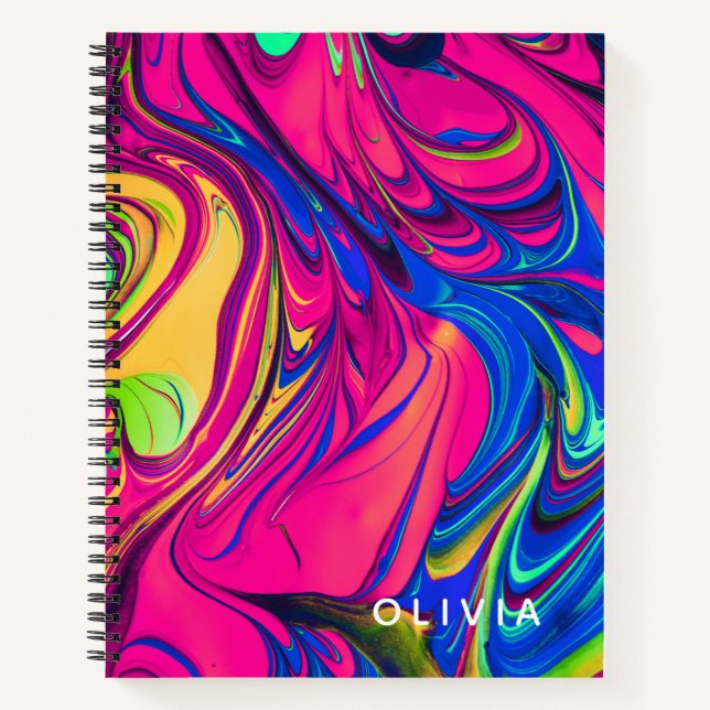 Carnet Motif esthétique de couleur vibrante (Devant)