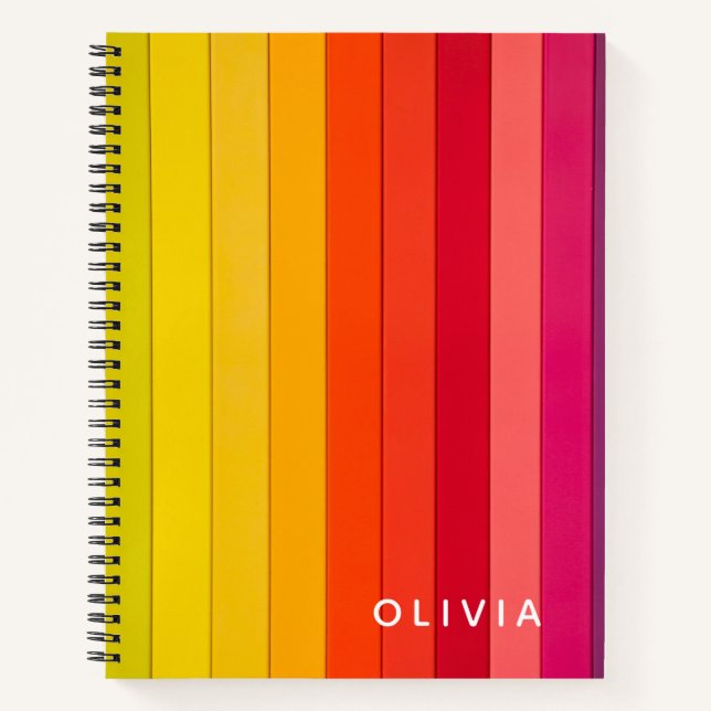 Carnet Motif esthétique de couleur vibrante (Devant)