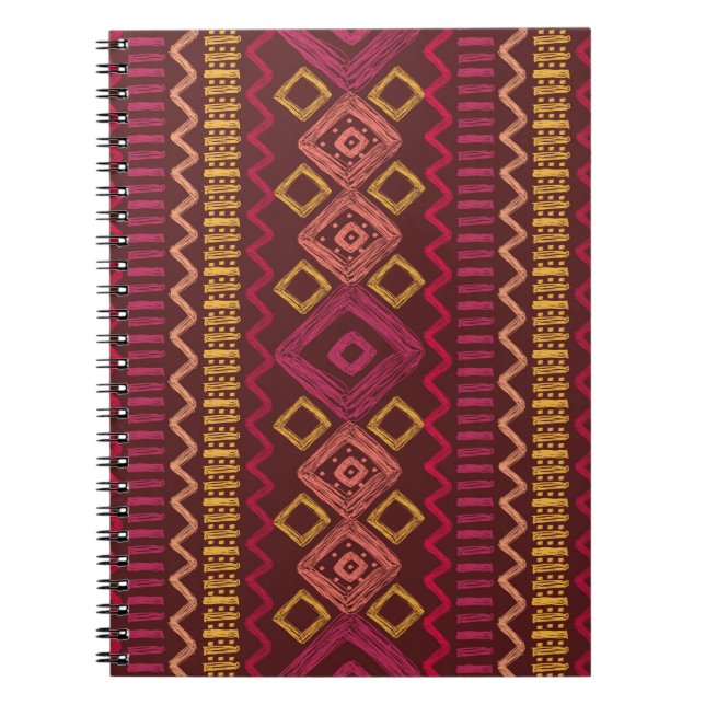 Carnet motif ethnique Abstrait et sans couture. (Devant)