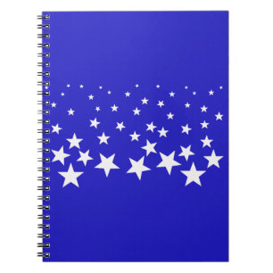 Carnet Motif étoile blanche sur arrière - plan bleu