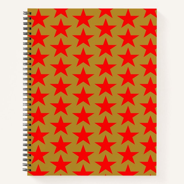 Carnet Motif étoile rouge (Devant)