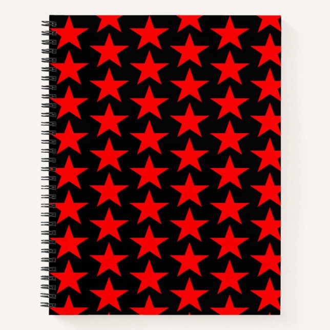 Carnet Motif étoile rouge (Devant)