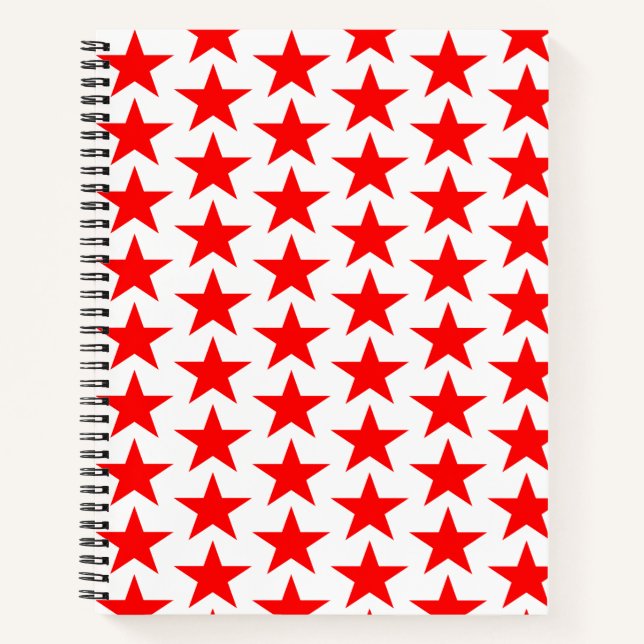 Carnet Motif étoile rouge (Devant)