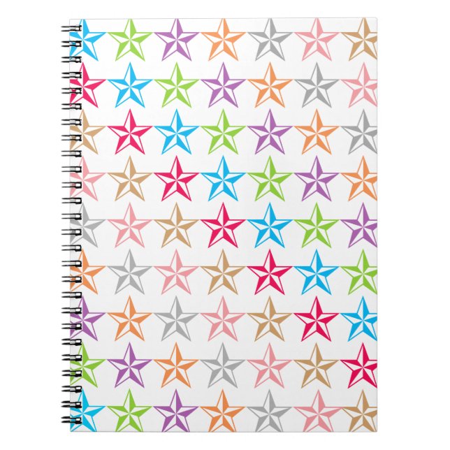 Carnet Motif étoiles coloré (Devant)