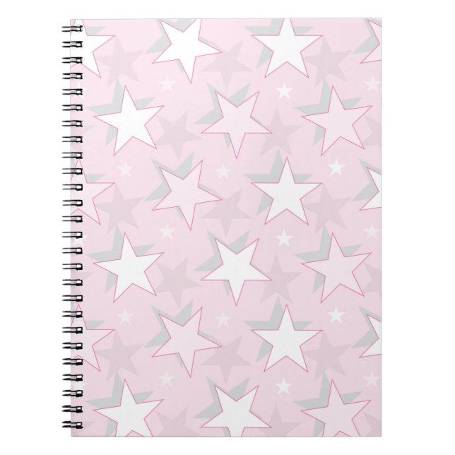 Carnet Motif Étoiles Dorées 1 (Devant)
