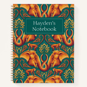 Carnet Motif Exotique Tapisserie Safari - Le Lotus Blanc