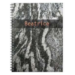 Carnet Motif félin décoratif de géologie tout texte