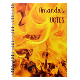 Carnet Motif Feu Et Flames