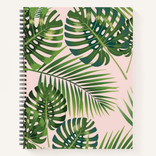 Carnet motif feuille (Devant)
