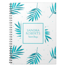 Motif feuille de palme Turquoise