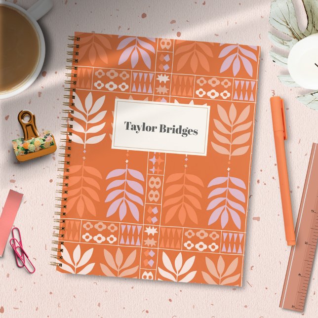 Carnet Motif Feuille d'esthétique super Boho (Créateur téléchargé)