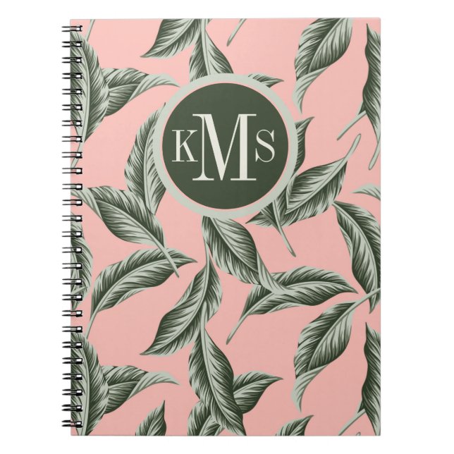 Carnet Motif Feuille du jardin tropical (Devant)