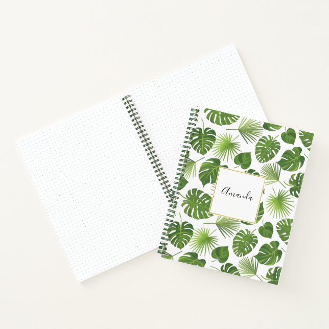 Carnet Motif Feuille élégant Green Tropical (Intérieur)