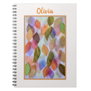 Carnet Motif feuille personnalisable