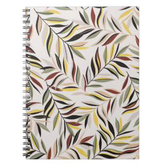 Carnet motif feuille transparent sur fond gris,