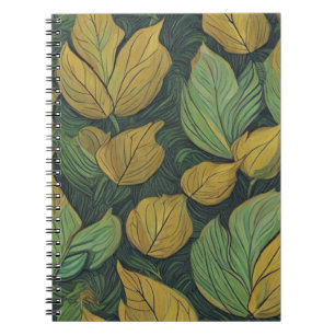 Carnet Motif feuille vert