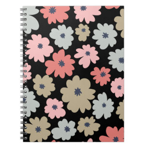 Carnet Motif Fleur Coloré Vintage