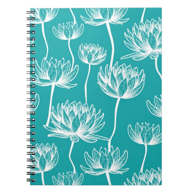 Carnet Motif fleur de lotus (Devant)