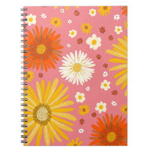 Carnet Motif Fleur Retro Daisy