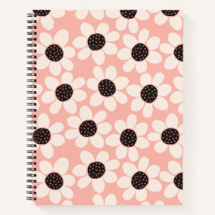 Carnet Motif Fleur Rose Cute