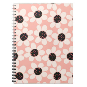 Carnet Motif Fleur Rose Cute