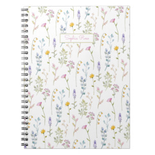 Carnet Motif Fleur sauvage mignon
